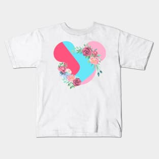 Bubblegum Wall Floral Mouse Kids T-Shirt